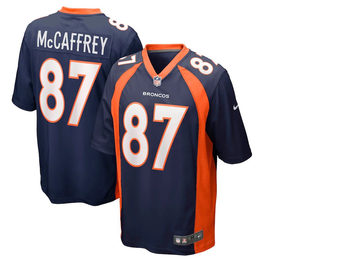 Men Denver Broncos #87 Ed McCaffrey Nike Navy Retired Player NFL Jersey